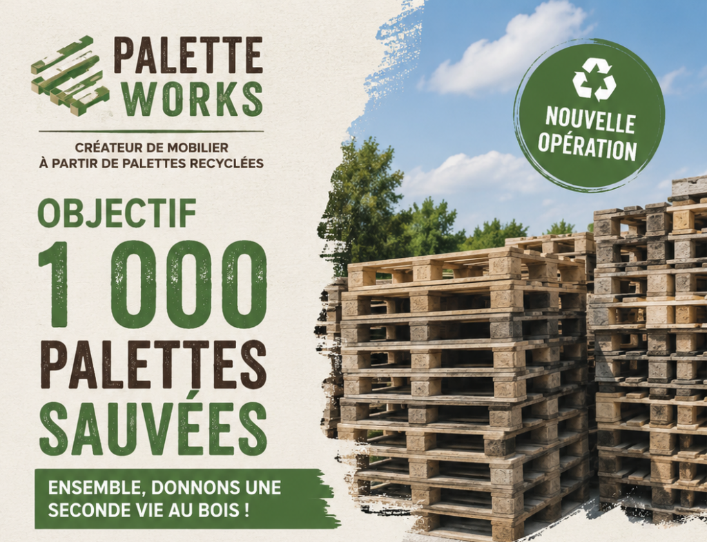 Palette Works 
Toulon 
Produits fabriqués a partir de palettes recyclés 